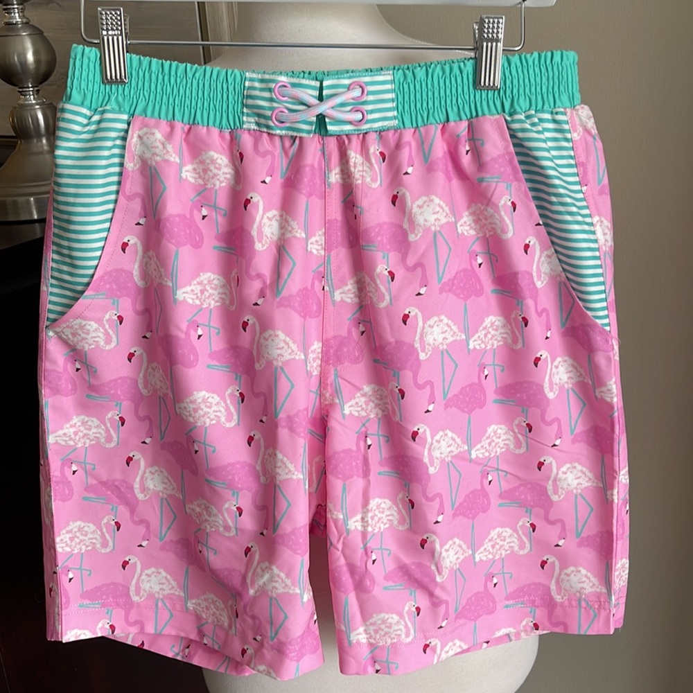 Matilda Jane men’s small flamingo 🦩 “For the Birds” swim/trunks shorts
